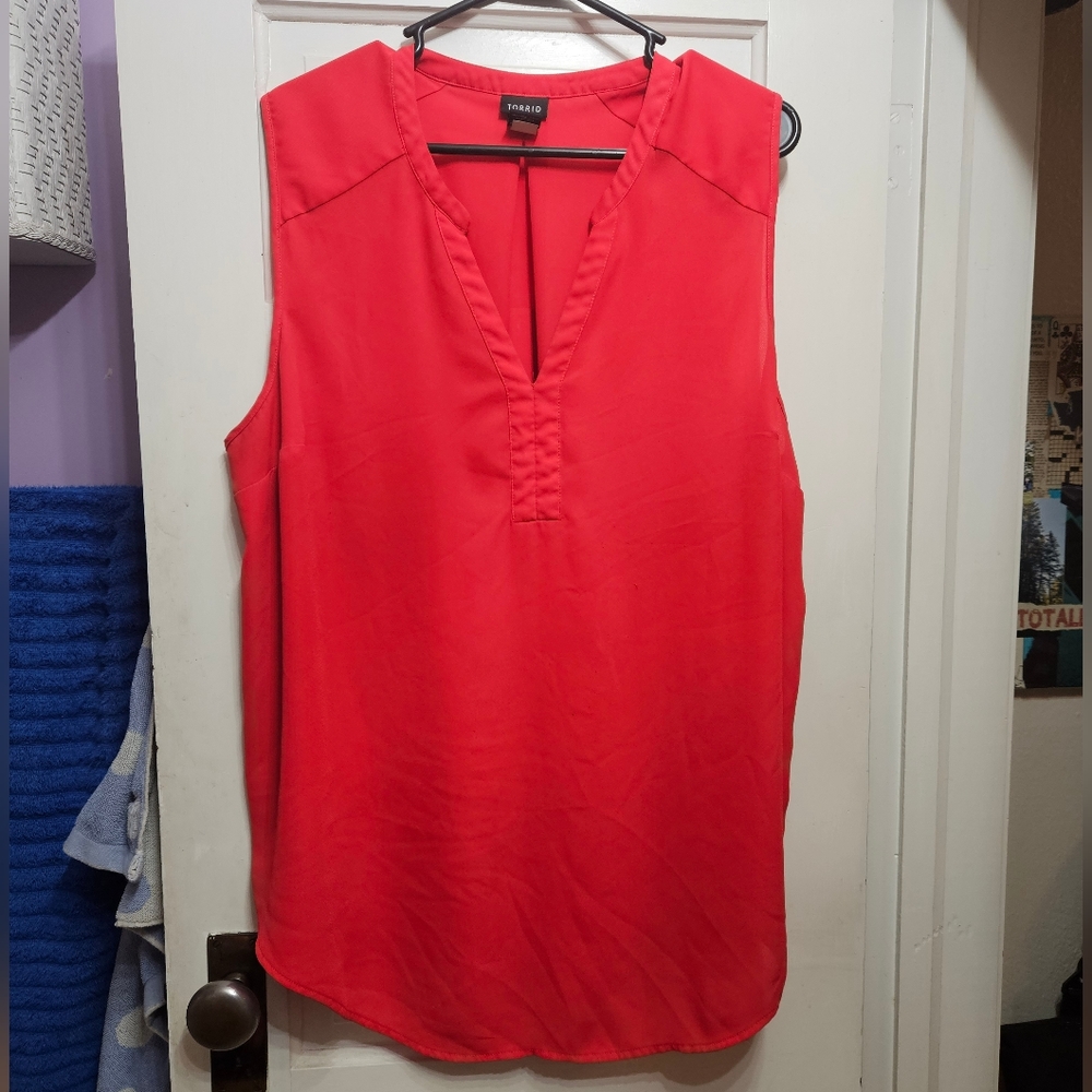 Torrid 2x Red Sleeveless Top